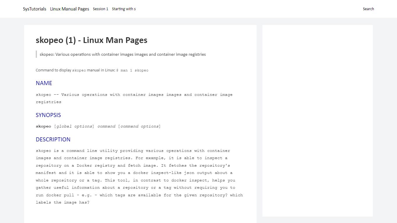 skopeo (1) - Linux Man Pages - SysTutorials